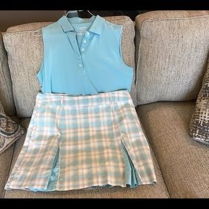 Izod golf skirt and top.